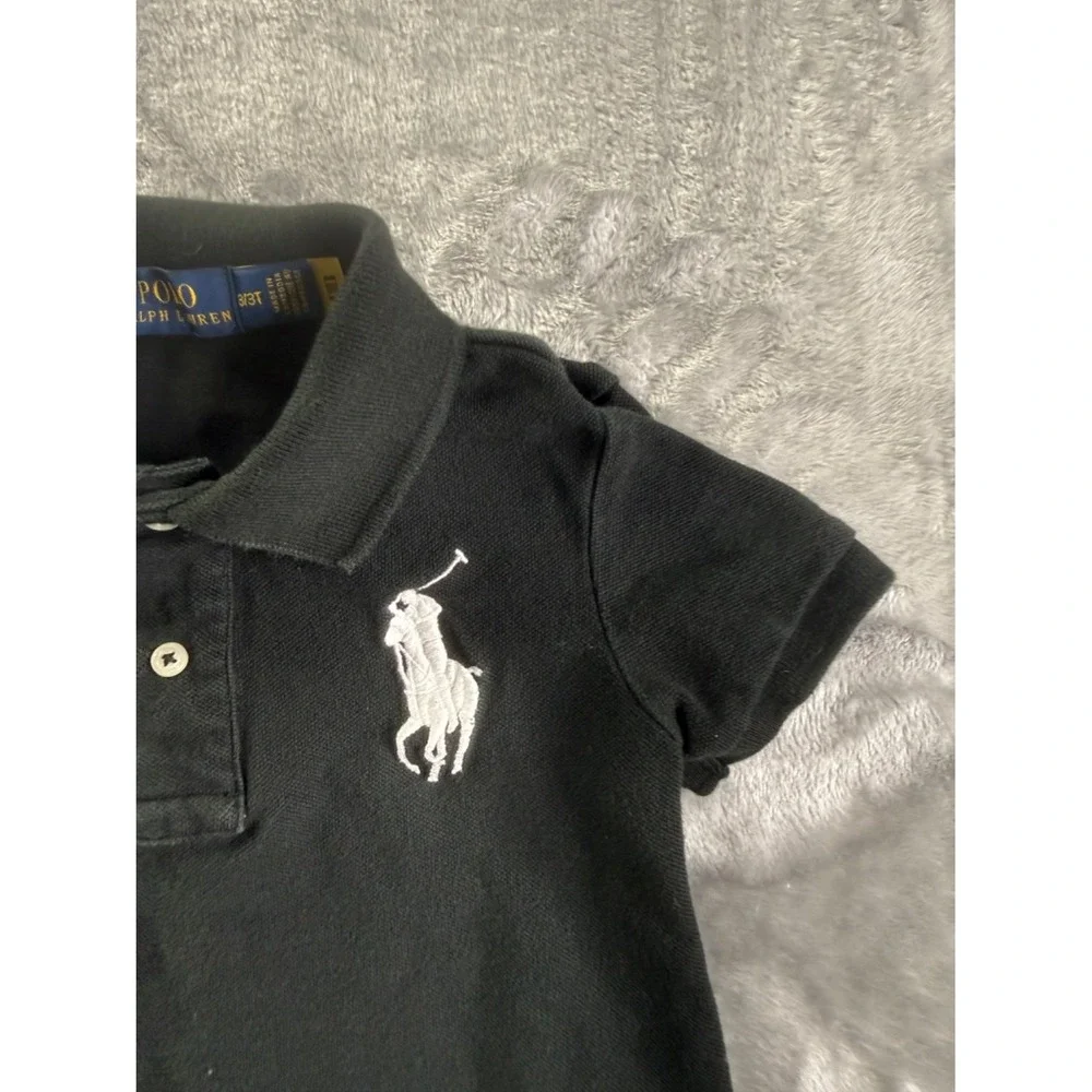Polo Ralph Lauren Toddler Boys Black Big Pony Shirt Size 3T Short Sleeve #3